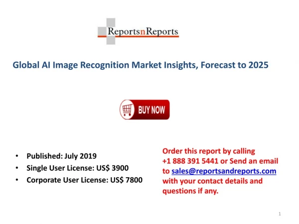 Global AI Image Recognition Market Industry Sales, Revenue, Gross Margin, Market Share, by Regions 2019-2025