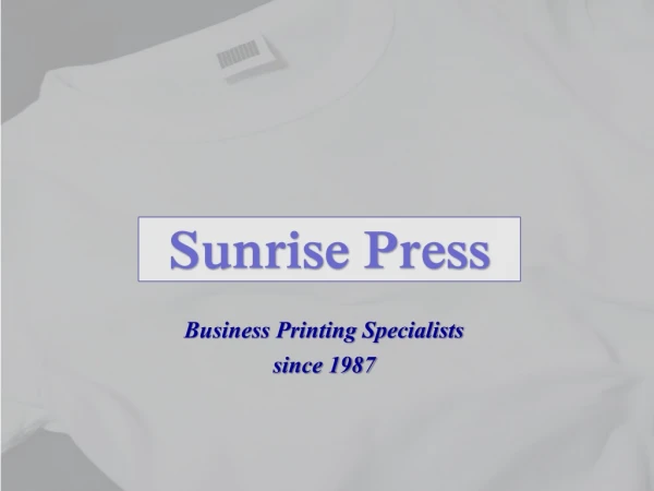 Custom T Shirt Printing in Salt Lake City Utah - Sunrise Press