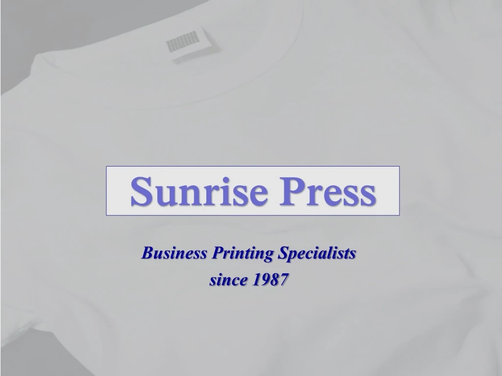 sunrise press