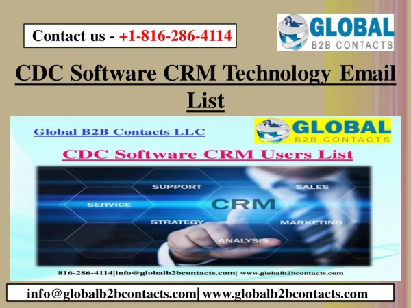 CDC Software CRM Technology Email List