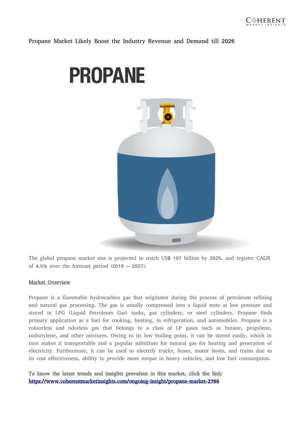 propane market likely boost the industry revenue