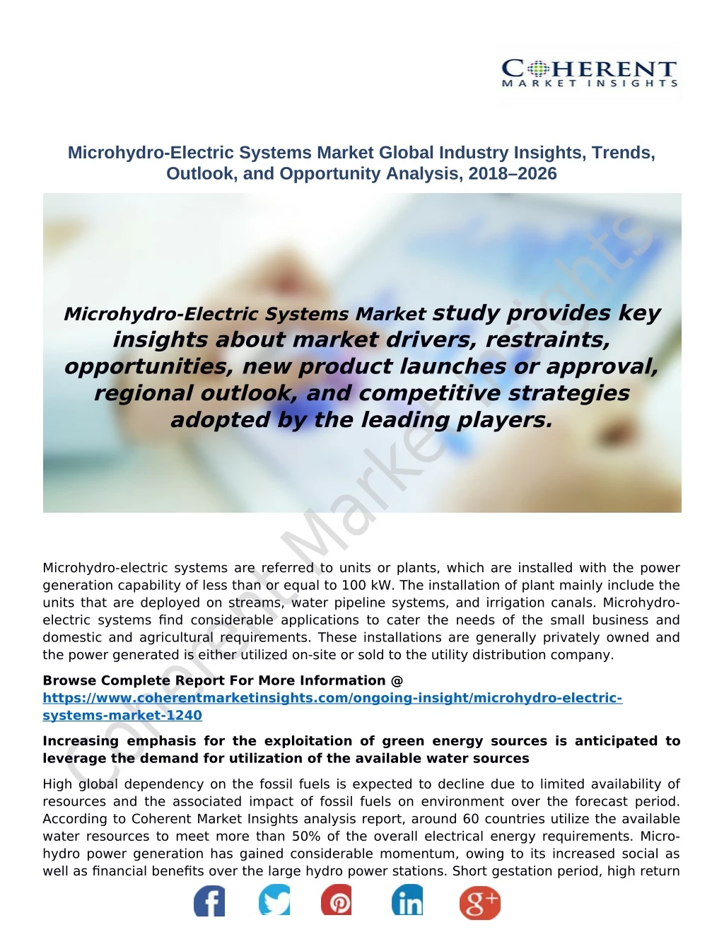 microhydro electric systems market global