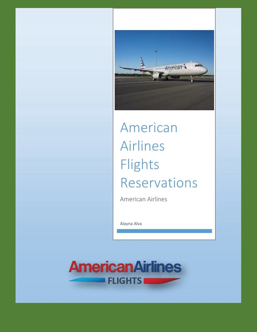 american airlines flights reservations