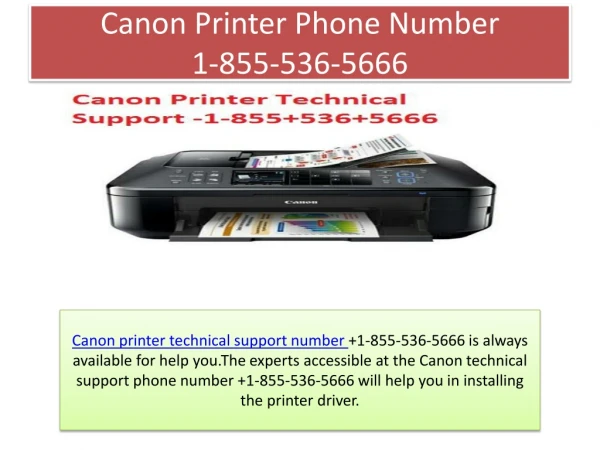 Canon Printer Phone Number 1-855-536-5666