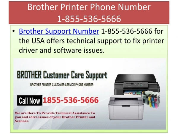 Brother Printer Phone Number 1-855-536-5666