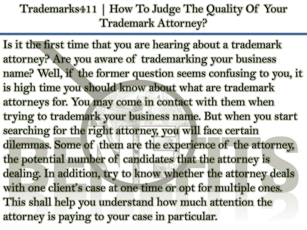 trademarks411 how to judge the quality of your