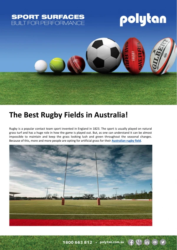The Best Rugby Fields in Australia!