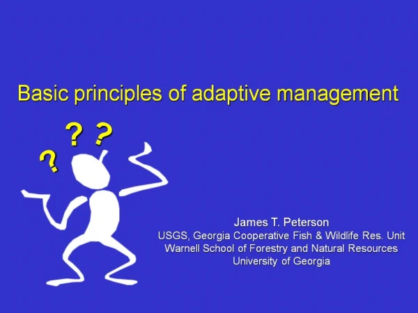 Basic principles of adaptive management
