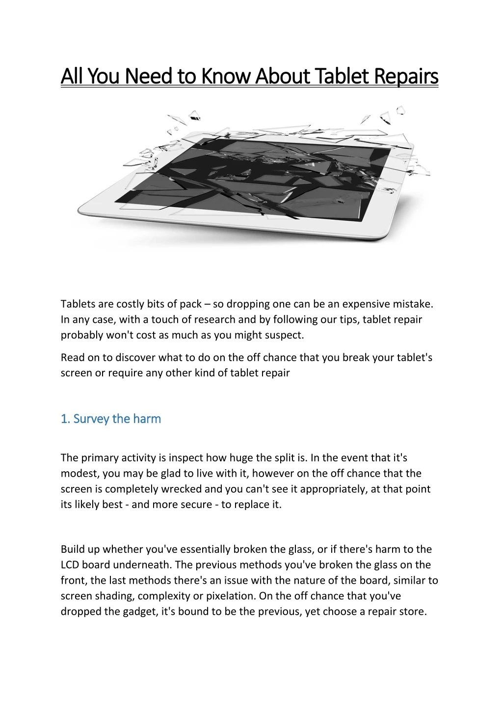 all you need to know about tablet repairs
