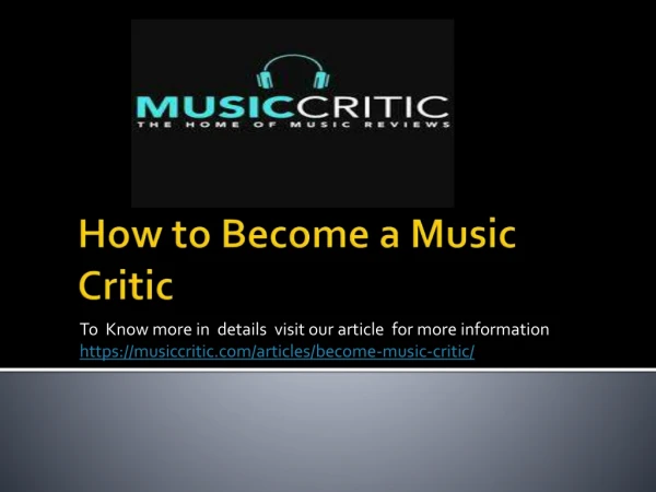 How to become a music critic