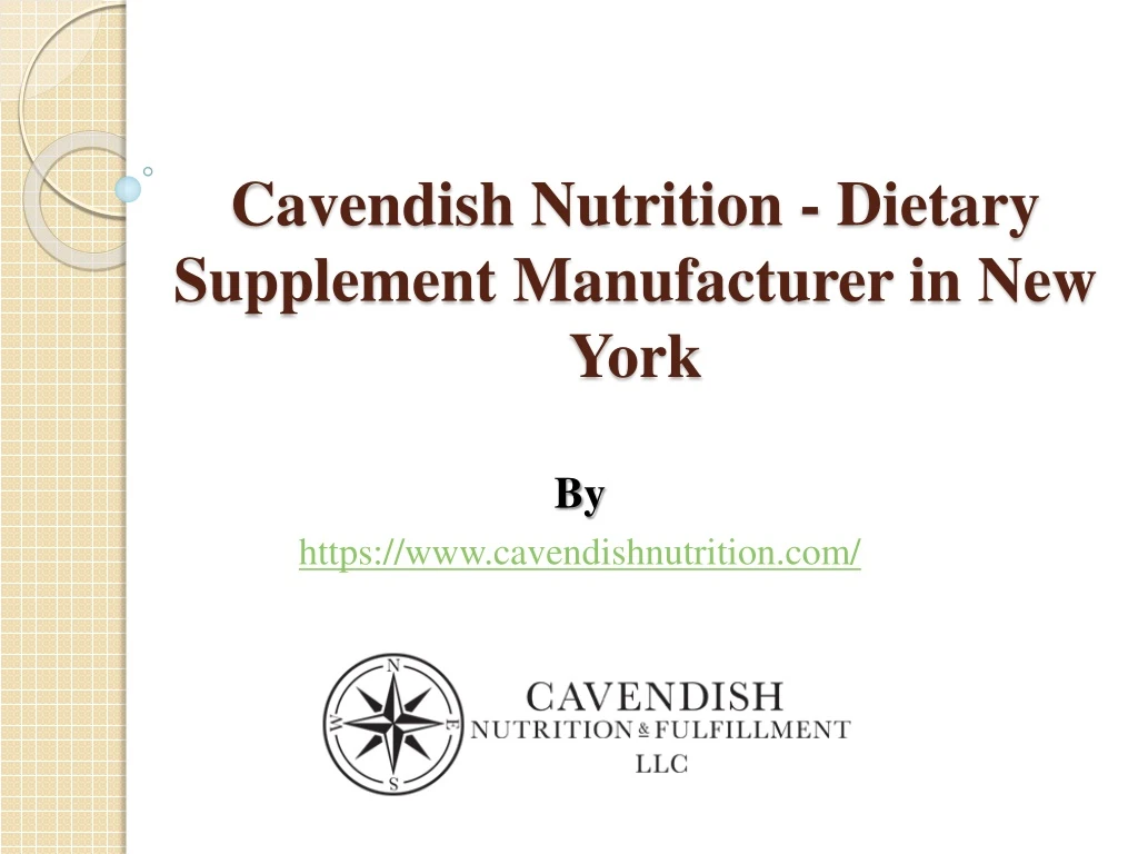 cavendish nutrition dietary supplement manufacturer in new york