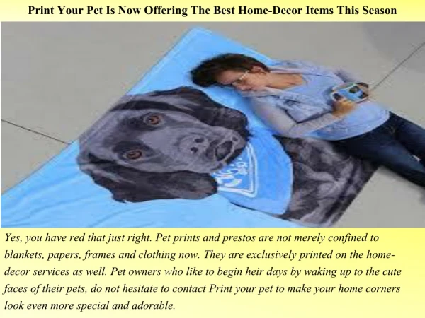 Print Your Pet Is Now Offering The Best Home-Decor Items This Season