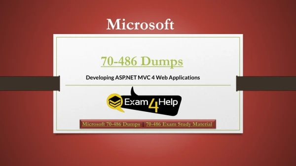 Valid Microsoft 70-486 Exam Dumps - Microsoft 70-486 Exam Question Answers