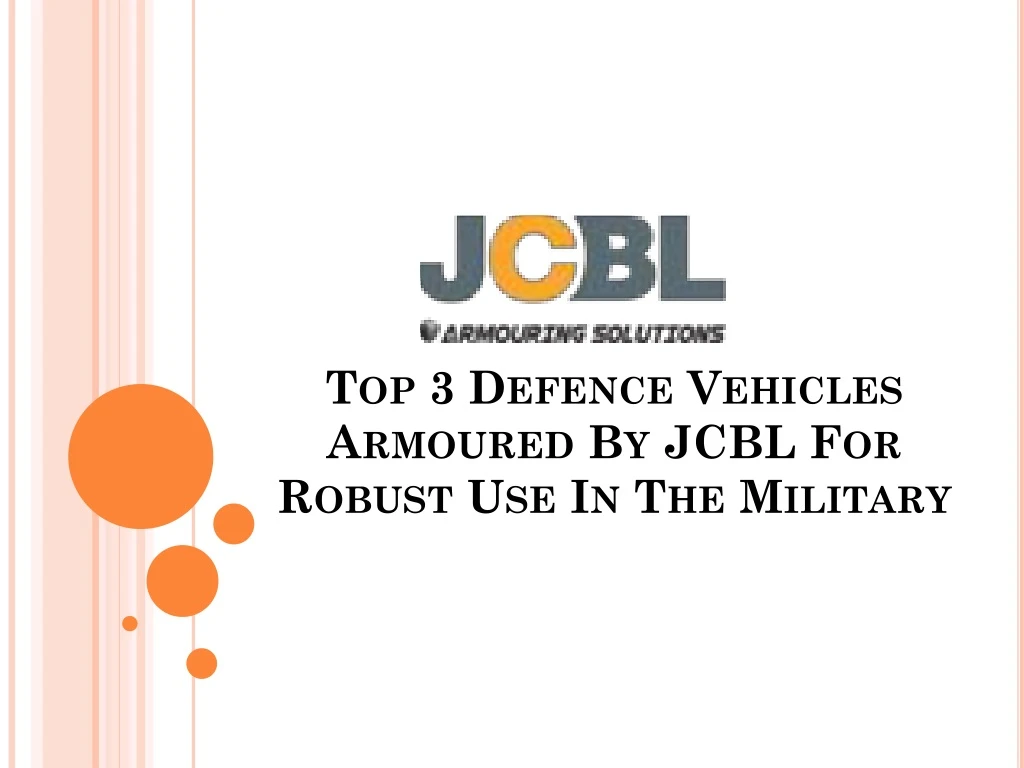 top 3 defence vehicles armoured by jcbl for robust use in the military