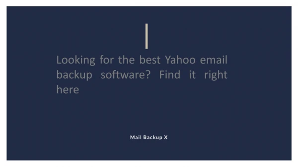 Mac Yahoo Mail Backup Software