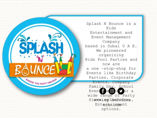 Splash and bounce - Soft Play