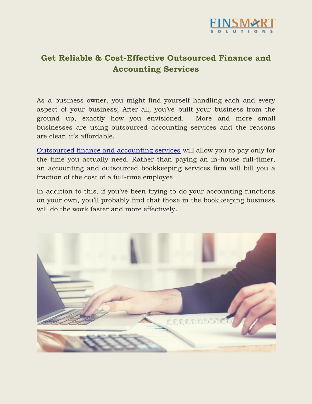 get reliable cost effective outsourced finance