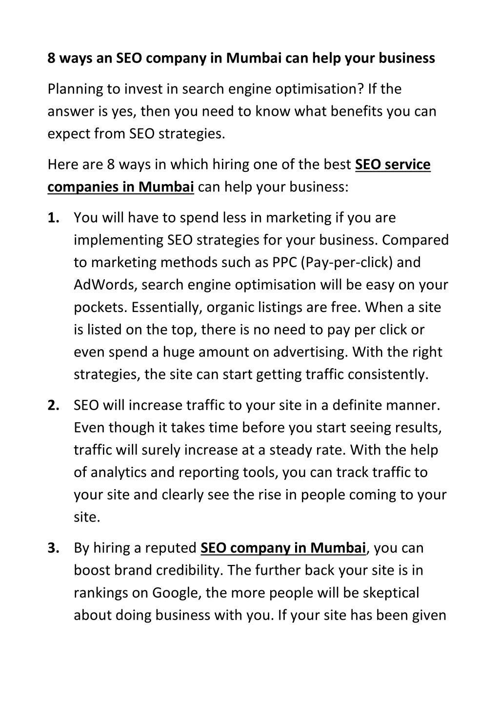 8 ways an seo company in mumbai can help your