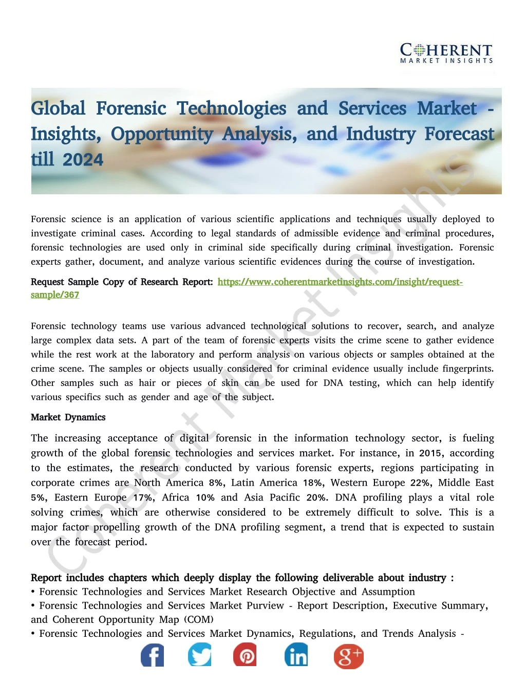 global forensic technologies and services market