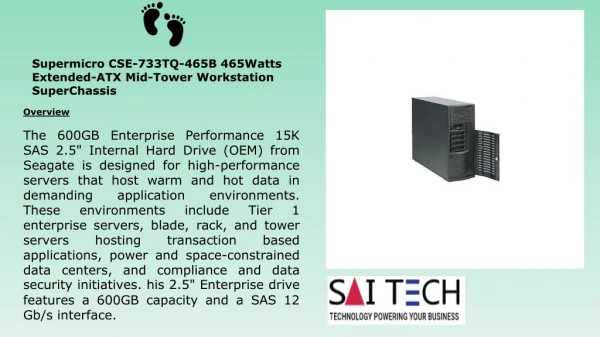 Supermicro CSE-733TQ-465B Mid-Tower Workstation SuperChassis