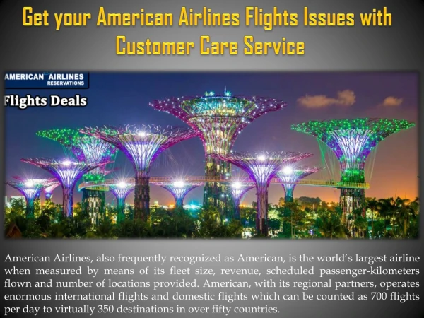 Get your American Airlines Flights Issues with Customer Care Service