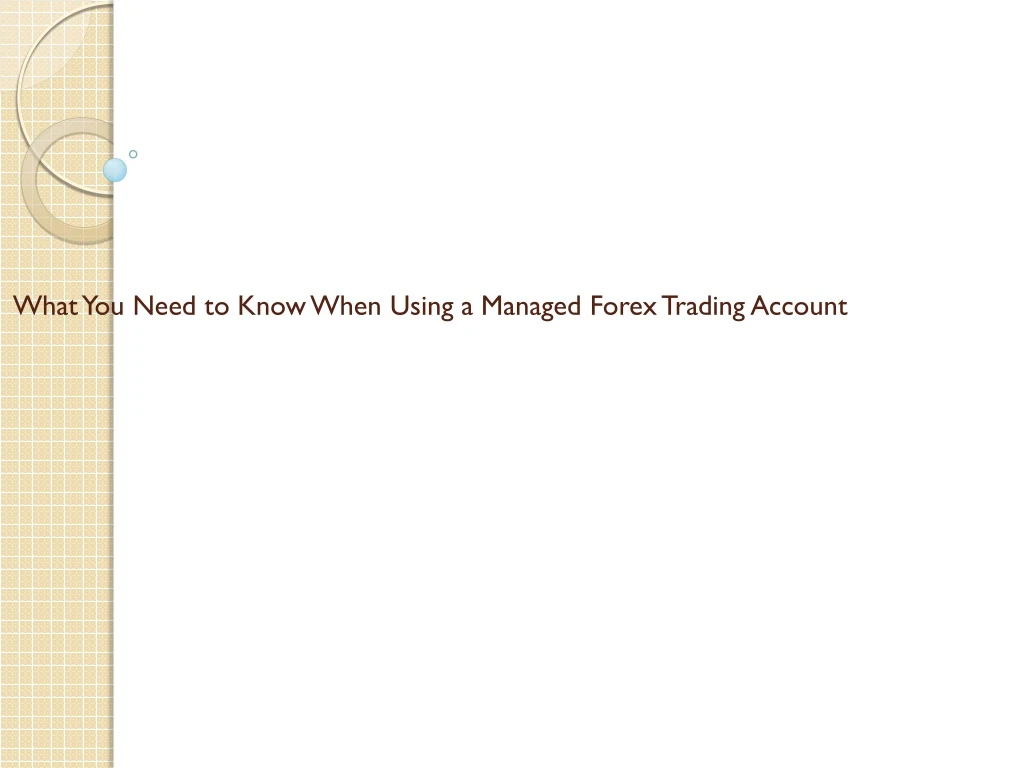 what you need to know when using a managed forex