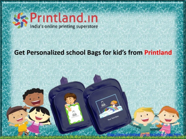 Get personalized school bags online For kid's