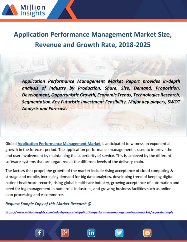 Application Performance Management Market Size, Revenue and Growth Rate, 2018-2025