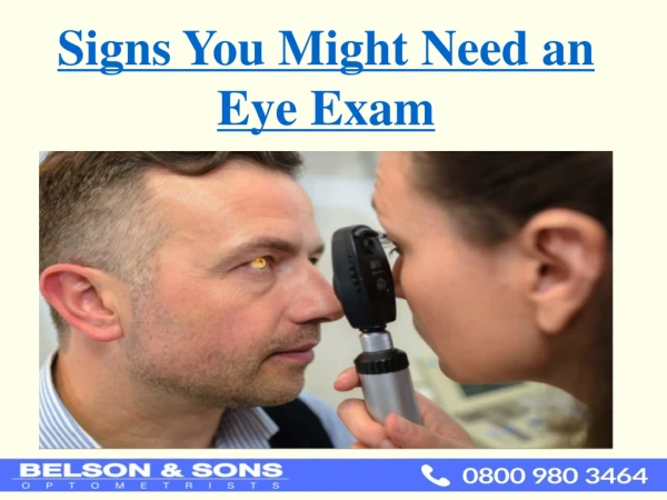 Signs You Might Need an Eye Exam