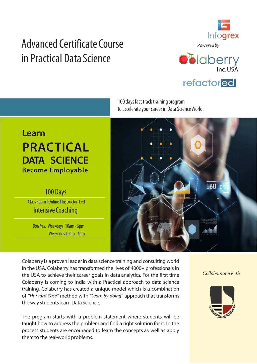 advanced certificate course in practical data science