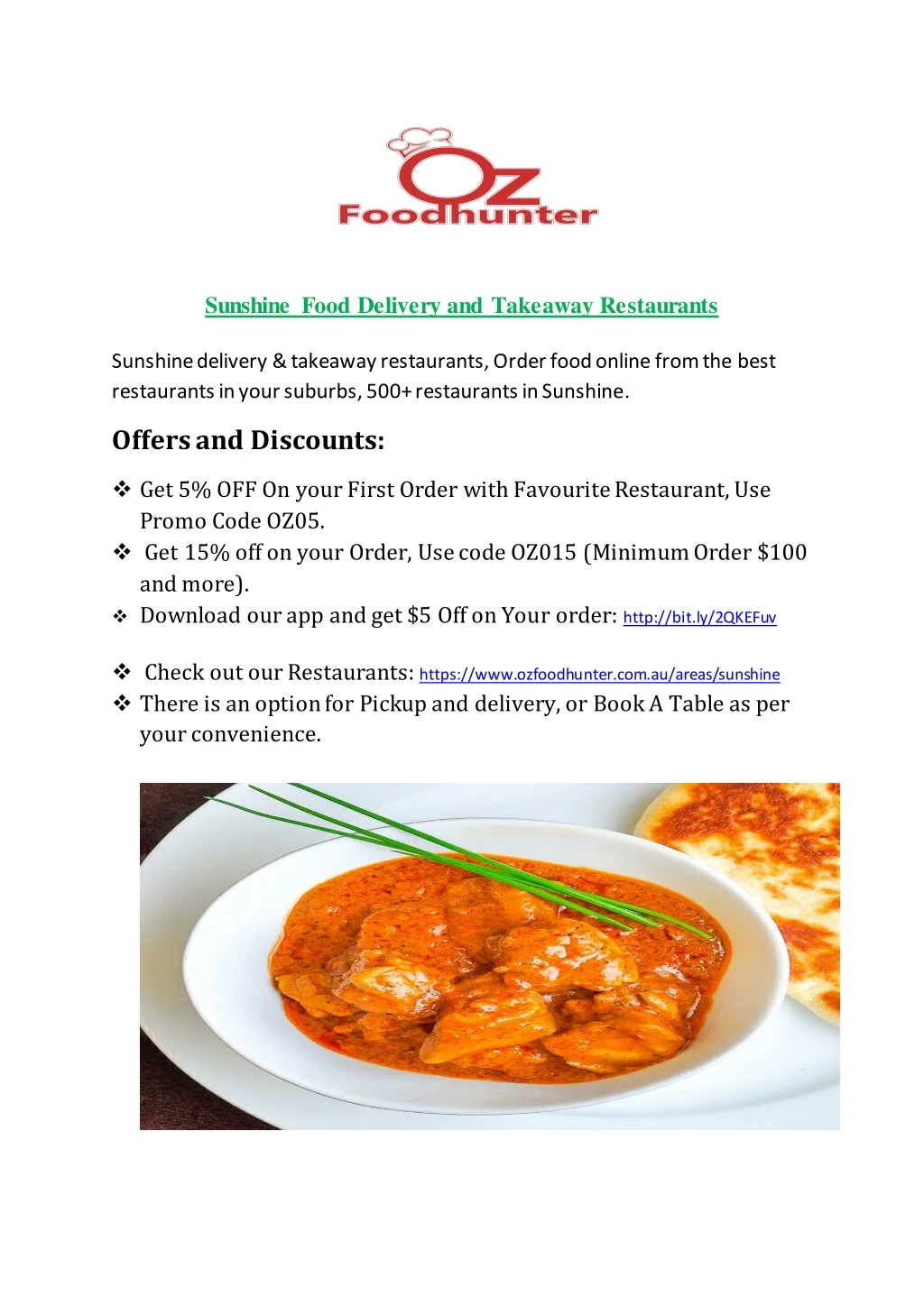 sunshine food delivery and takeaway restaurants