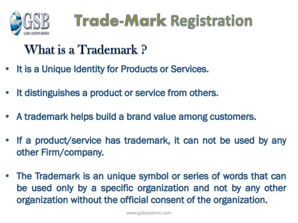 TrademarkRegistration - GSB InfoTech