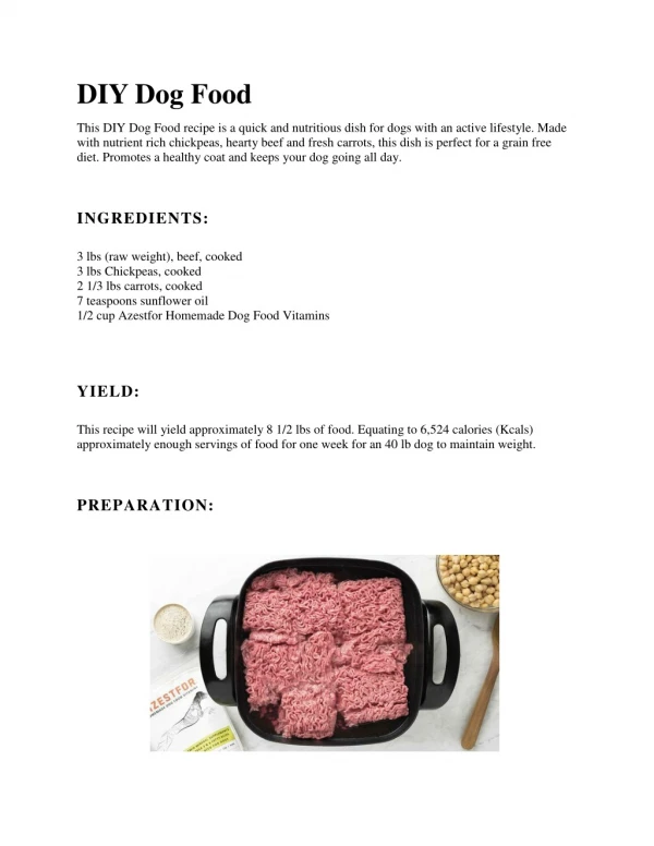 DIY Dog Food recipe