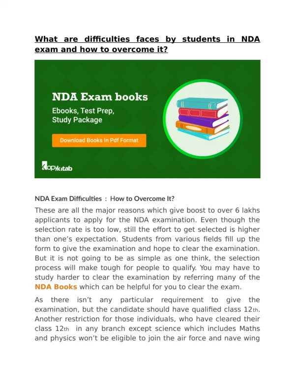 NDA Books PDF