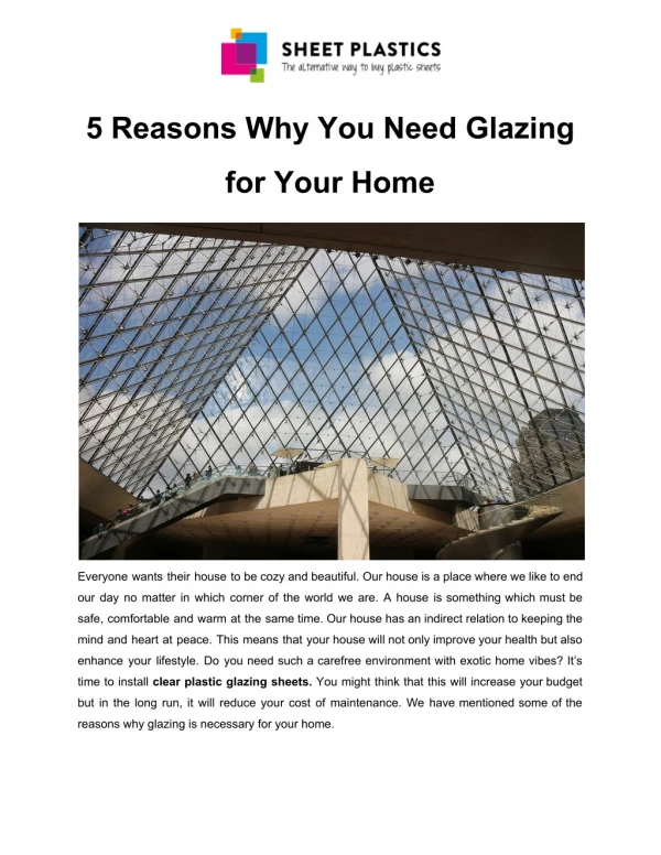 5 Reasons Why You Need Glazing for Your Home