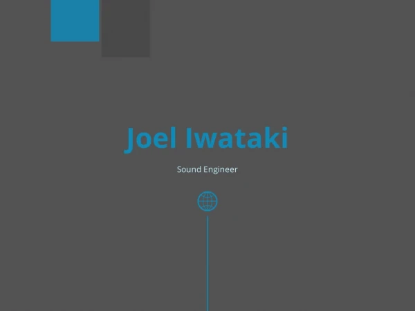 Joel Iwataki - Provides Consultation in Music Composing