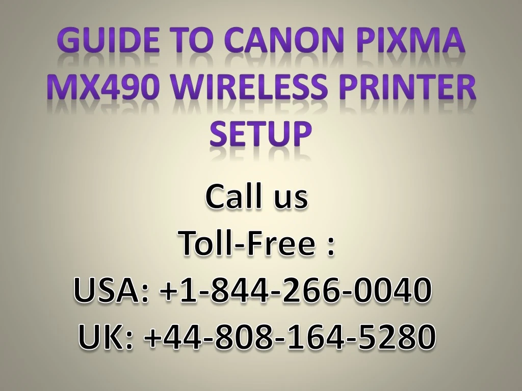 guide to canon pixma mx490 wireless printer setup