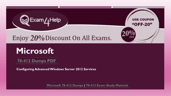 Proof That Microsoft 70-412 Question & Answers | Exam4Help
