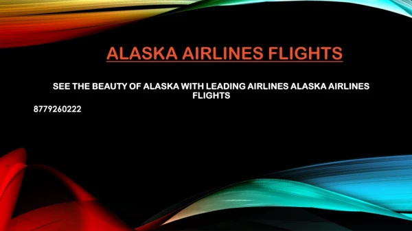 Alaska Airlines Reservations Flights