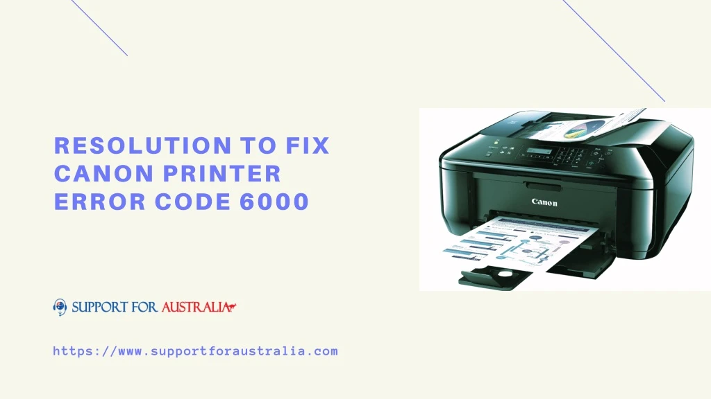 resolution to fix canon printer error code 6000