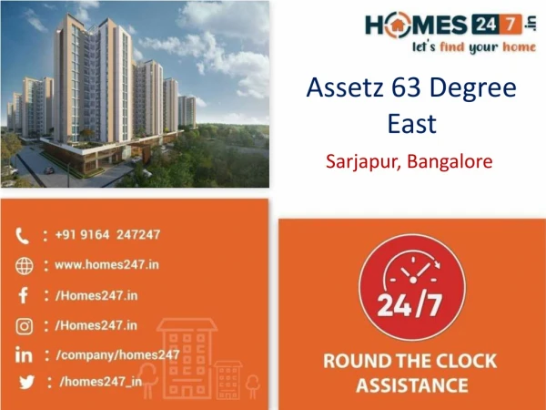 Assetz 63 Degree East Projects in Sarjapur