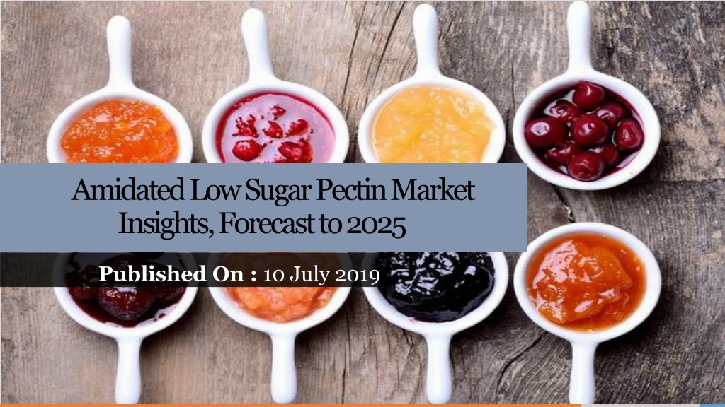 amidated low sugar pectin market insights