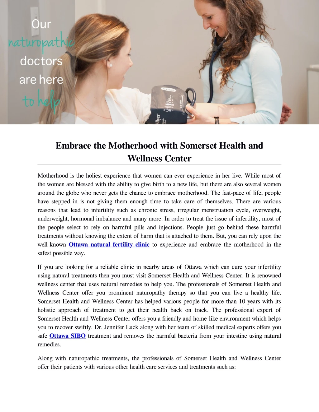 embrace the motherhood with somerset health
