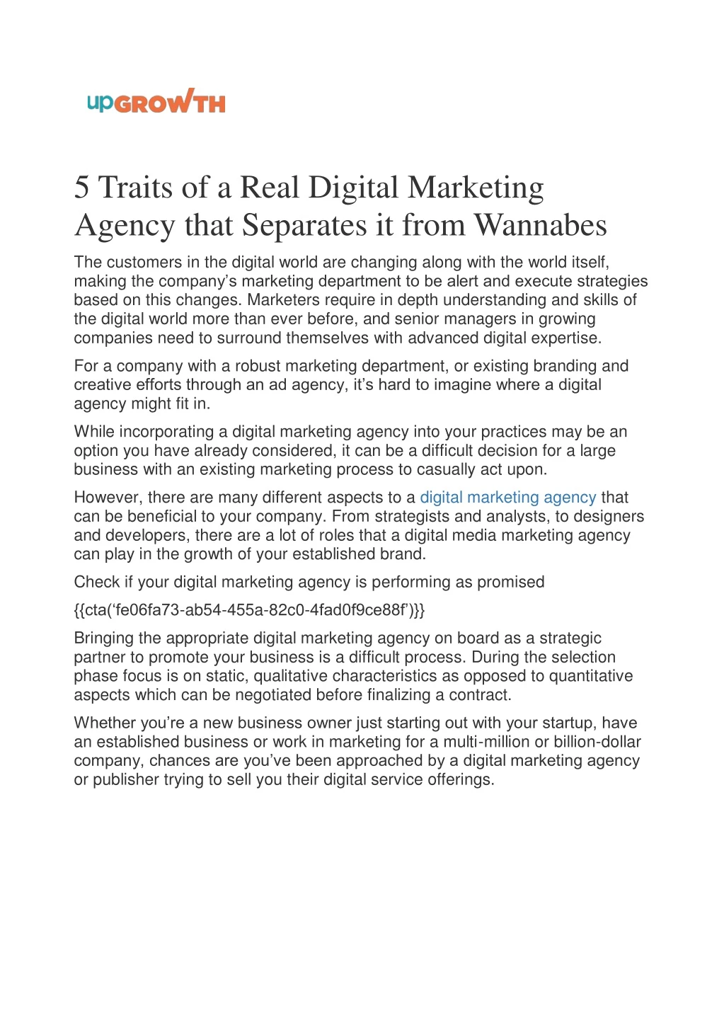 5 traits of a real digital marketing agency that