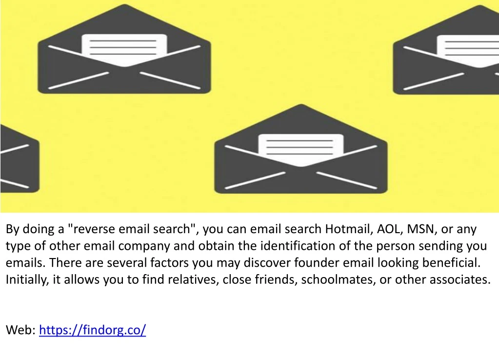 by doing a reverse email search you can email