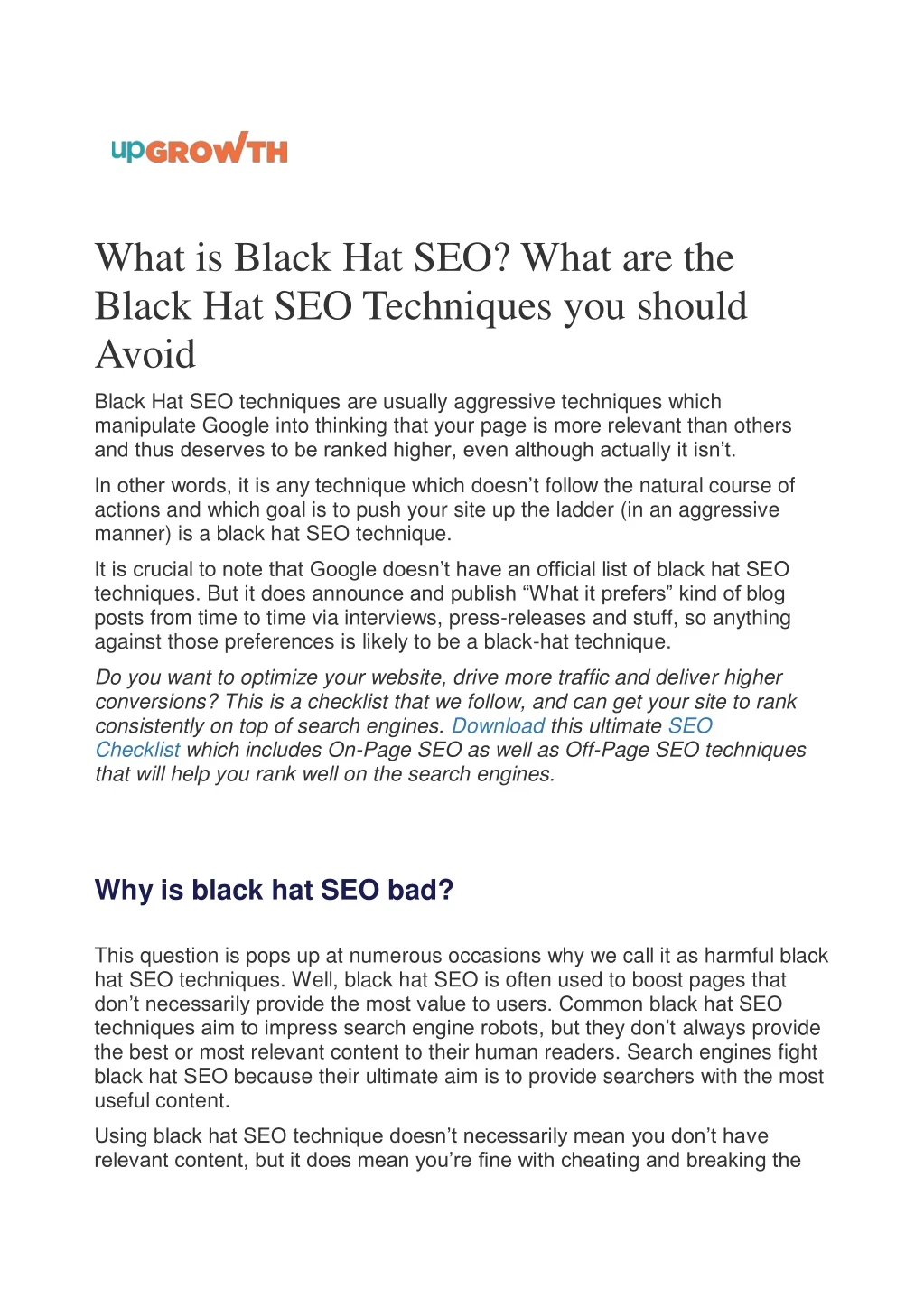 what is black hat seo what are the black