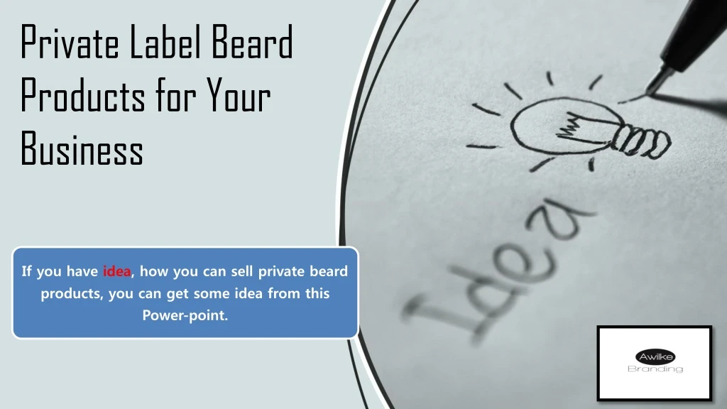 private label beard products for your business