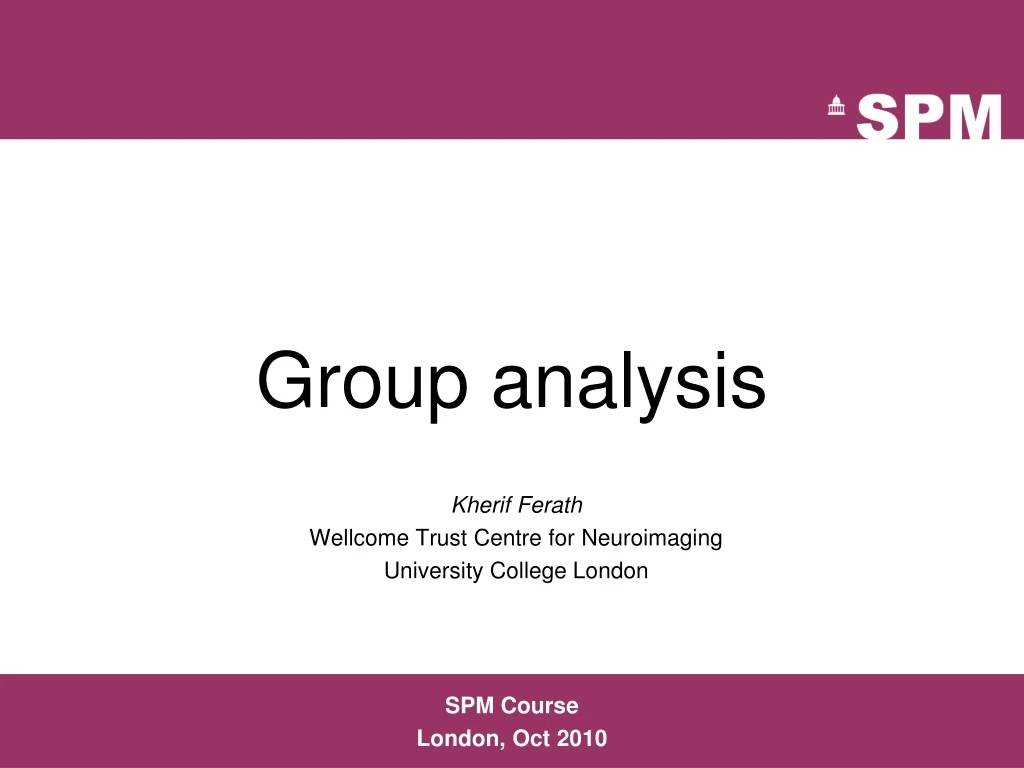 group analysis