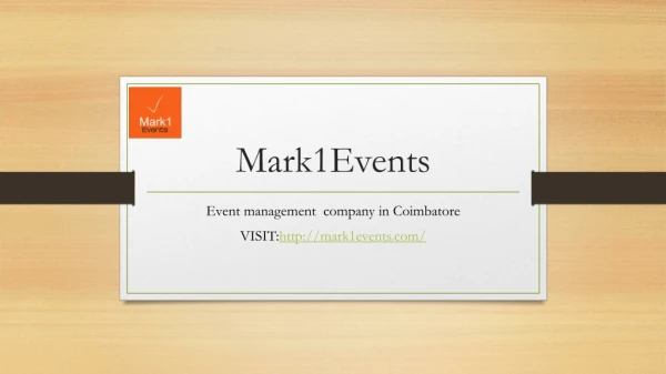 Mark1 | Best event management company in Coimbatore | chennai