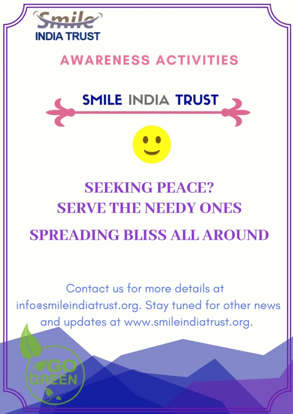 Activities of Smile India Trust In April 2019